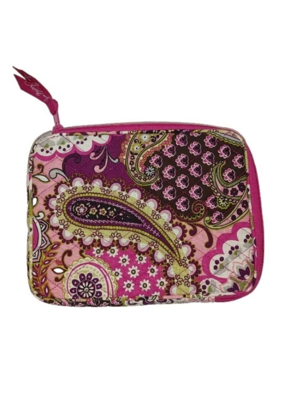Vera Bradley Very Berry Paisley Zippered Case NWOT